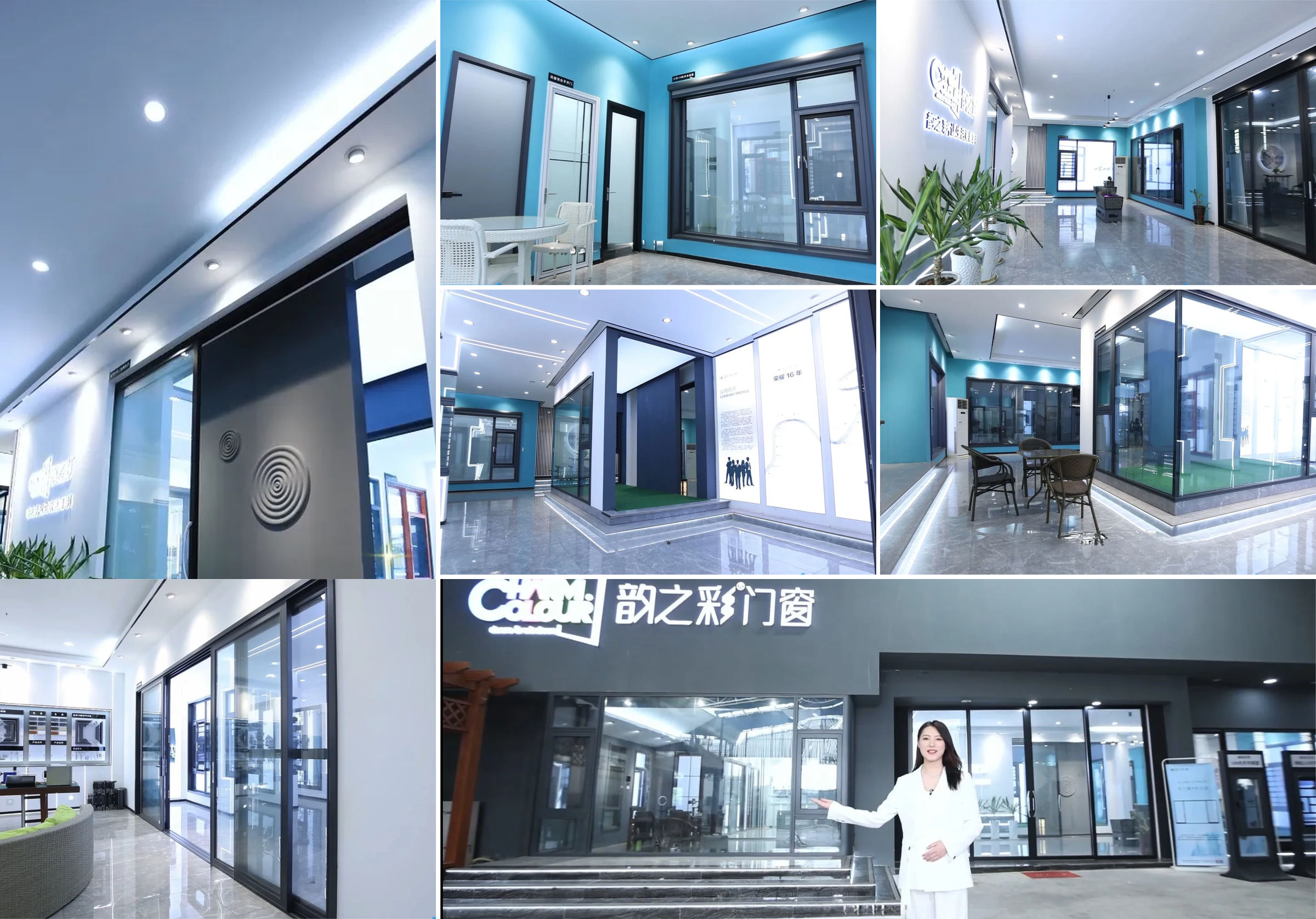 Aluminum Hinged Exterior Door Corner Opening Design Large Glass Panoramic View Sound Insulation Kitchen Entry Door Modern Villa