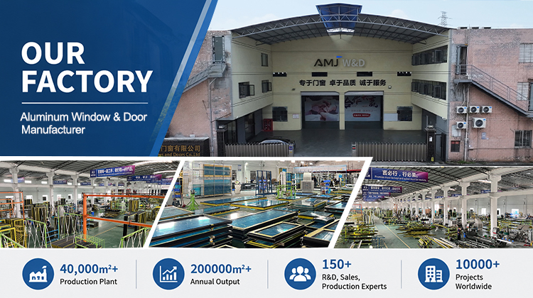 AMJ NFRC Certified USA Soundproof Double Glazed Cheap Home Replacement windows Aluminum Impact Casement Window