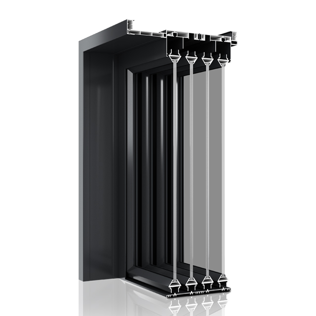 Brief Design Ultra Narrow Edge Single Glass Aluminium Smooth Sliding Door Kitchen Sliding Door