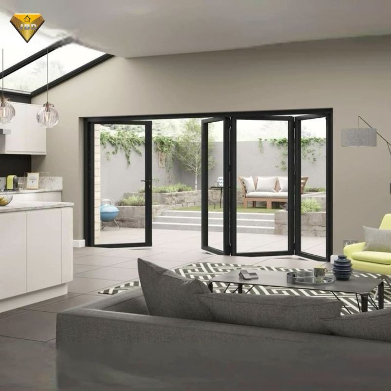 Australia Standard Heavy Duty Aluminum Folding Door Interior Modern Design Bi-fold Doors with Finished Surface