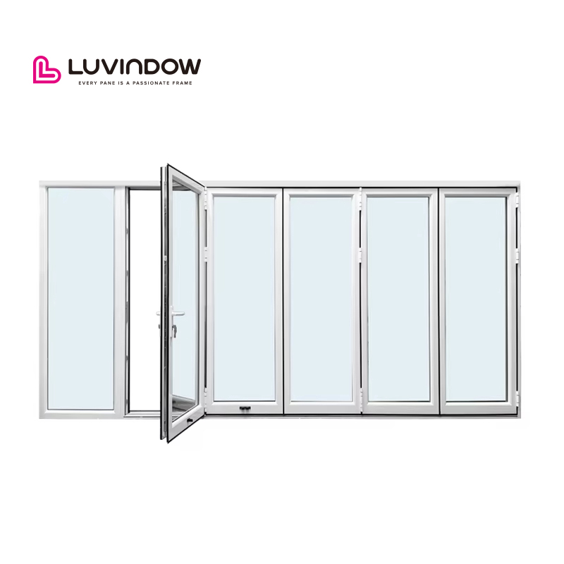 German Standard Aluminium Bifold Accordion Windows And Doors Exterior Entry Door