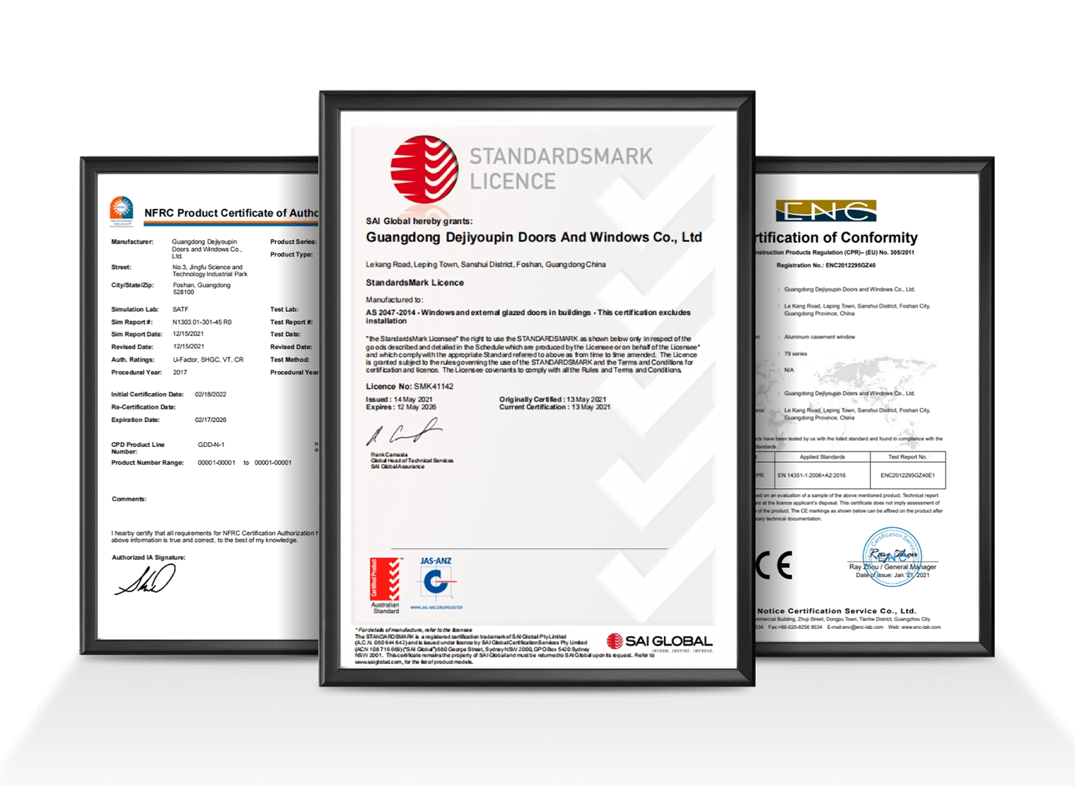 DERCHI test reports, certifications and patent certificates