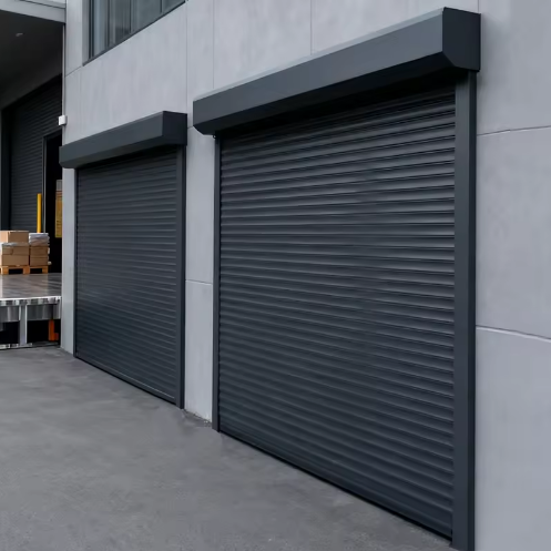 Standard Size Modern Aluminum Alloy Finished Rolling Outdoor Garage Door Thermal Insulation Soundproof White Gray Brown Colors