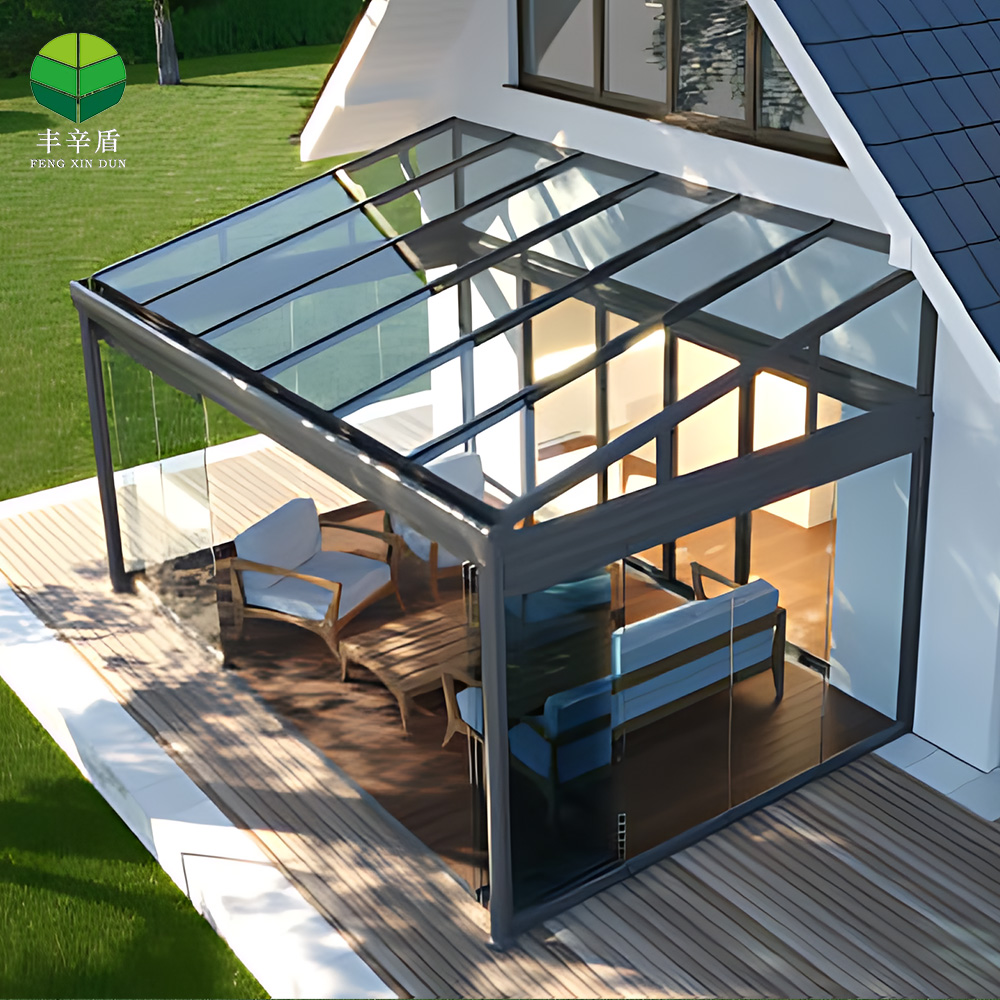 Aluminum Sunroom Outdoor Wall Mounted Glass Sunroom 4 Season Aluminium Garden Room For Patio