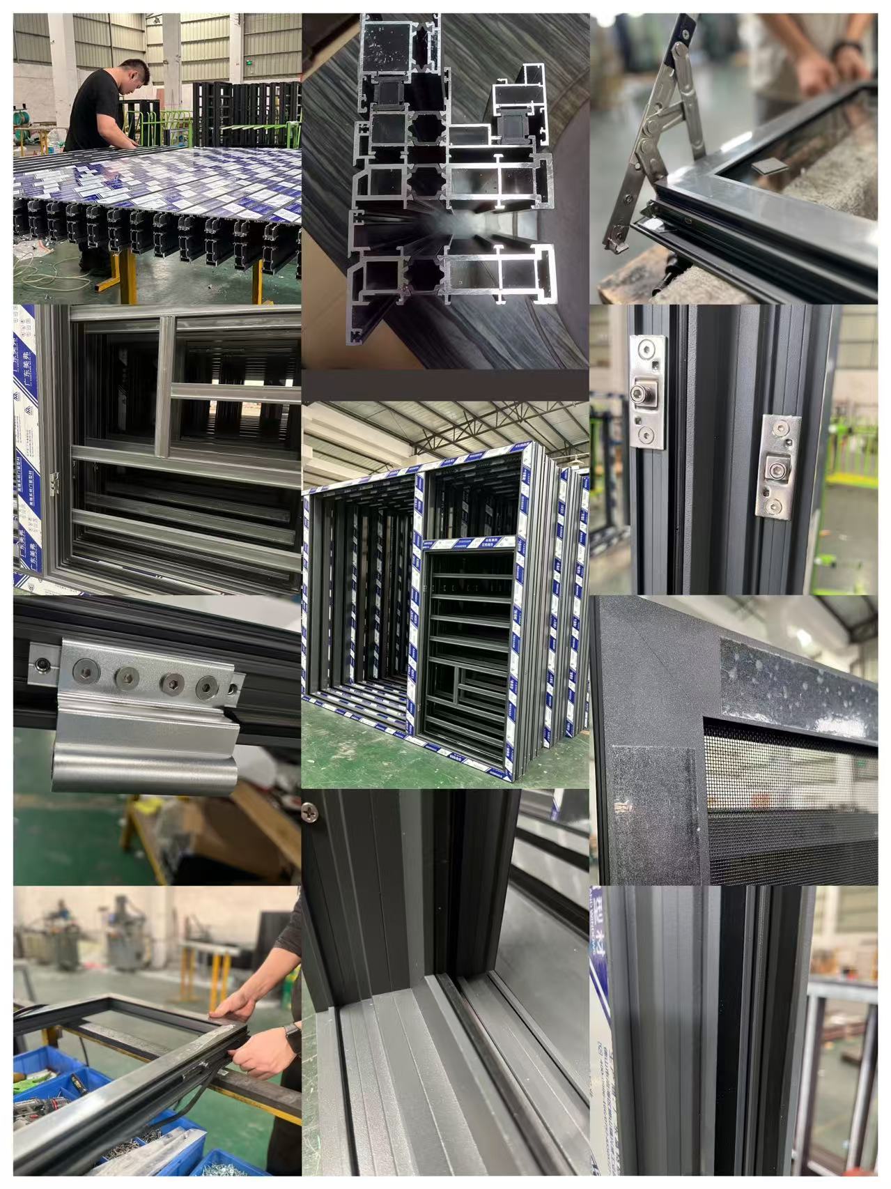 Modern Stormproof Tempered Insulated Double Glass Soundproof Thermal Break Flush Screens Villa Aluminum Casement Windows