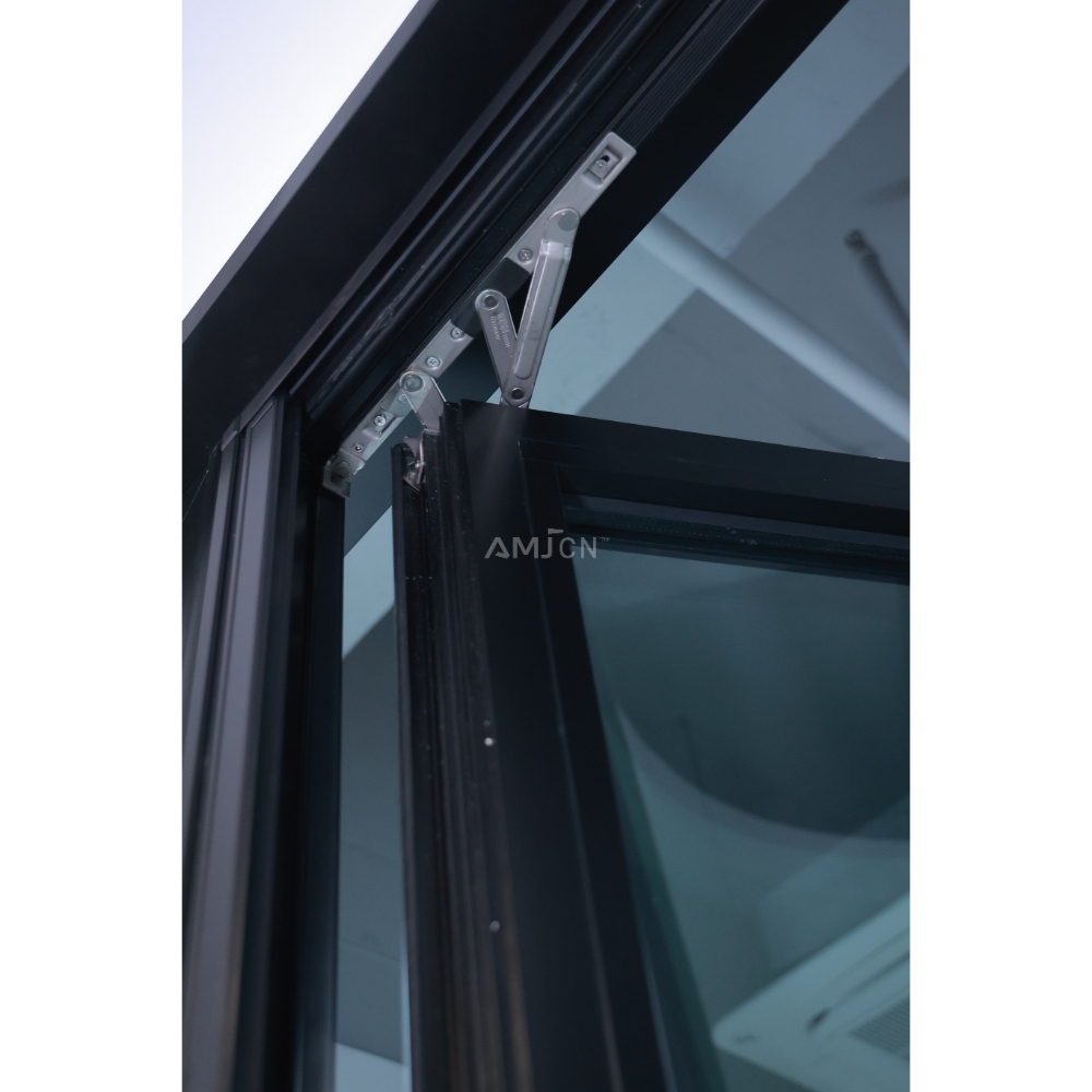 AMJ Custom House Project Modern Window Heat Insulated Window Soundproof Triple Double Glazed Glass Aluminum Casement Windows
