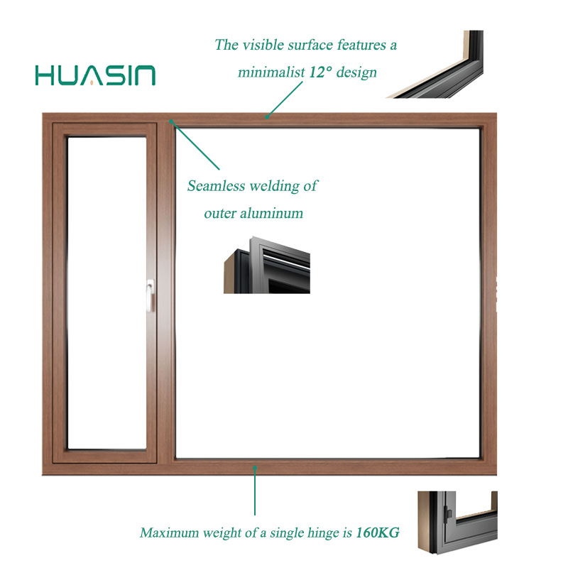 Huasin Wholesale Canada Standard Dustproof Waterproof and Sealing 2025 Customized Aluminum Clad Door Manufacturer