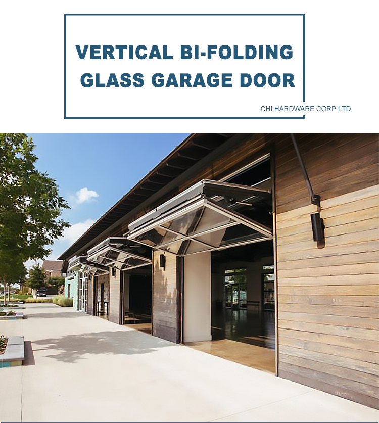 Vertical Bi-Folding Glass Garage Door Showcase 1