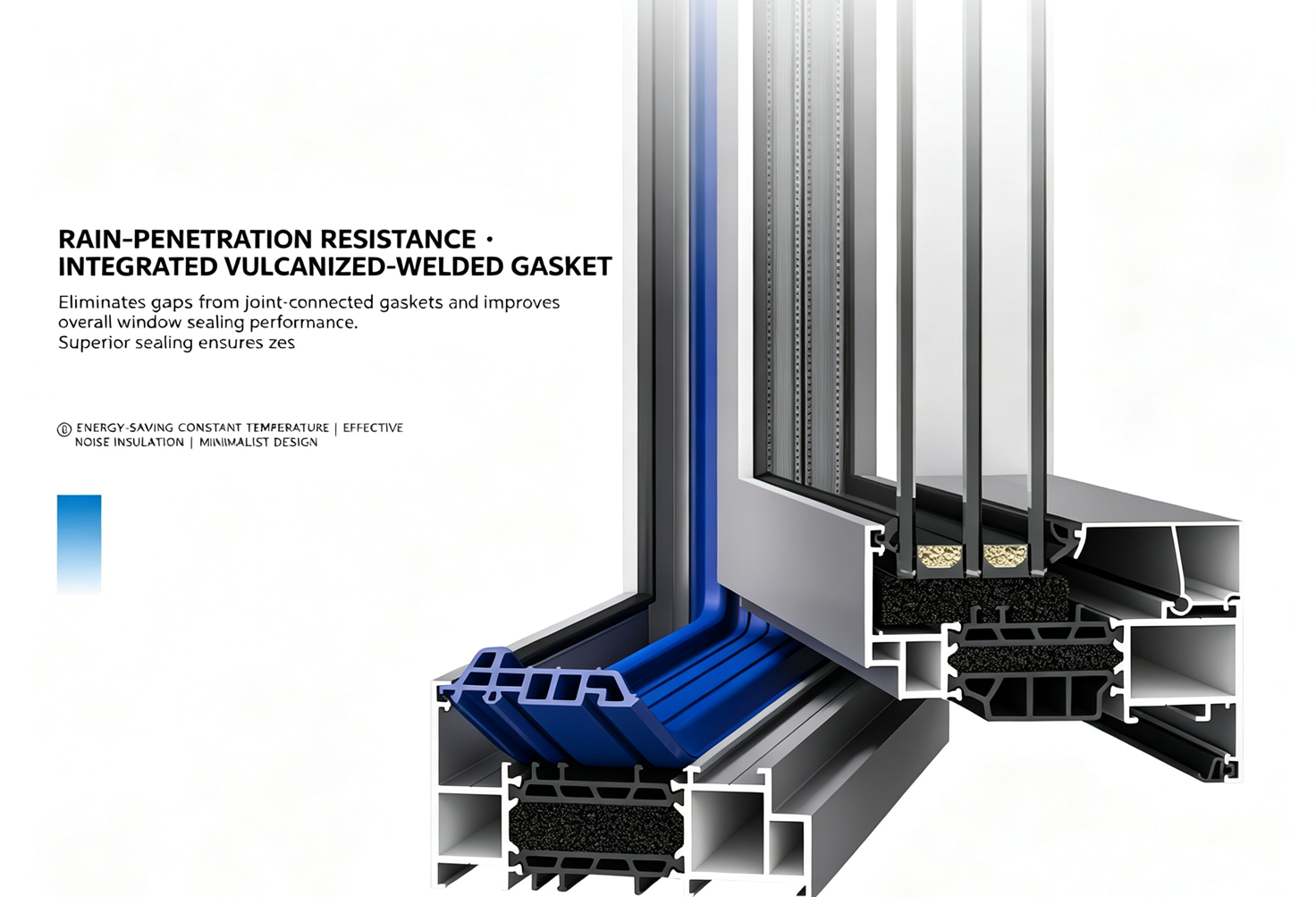 Energy-Efficient Aluminum Double Tempered Glass Impact Glass American Crank Casement Window