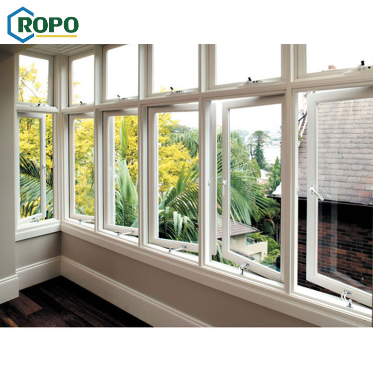 10 Year Warranty Australia Standard Glaze Casement High Quality Insulated White Aluminium Casement Windows