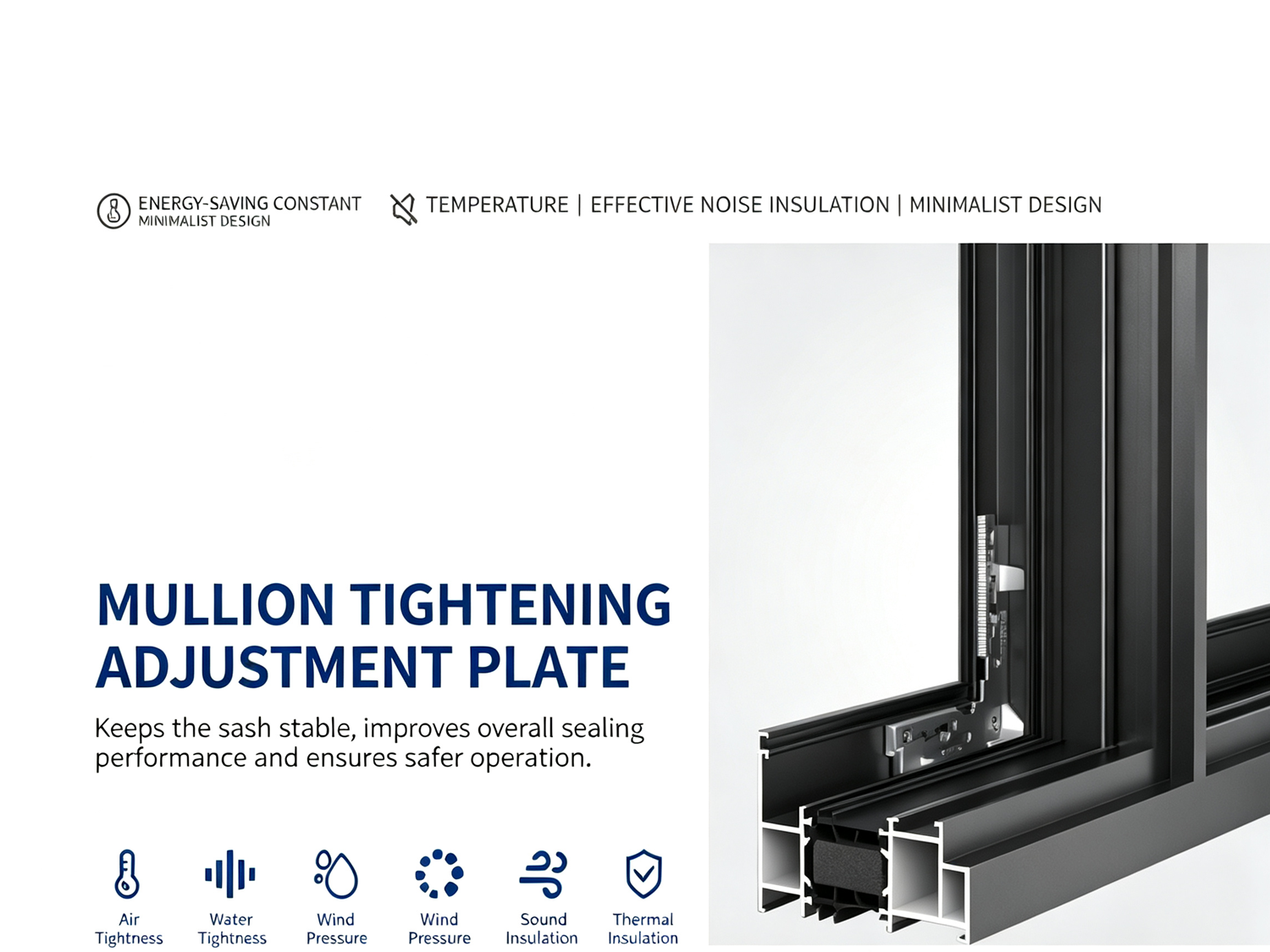 Energy-Efficient Aluminum Double Tempered Glass Impact Glass American Crank Casement Window
