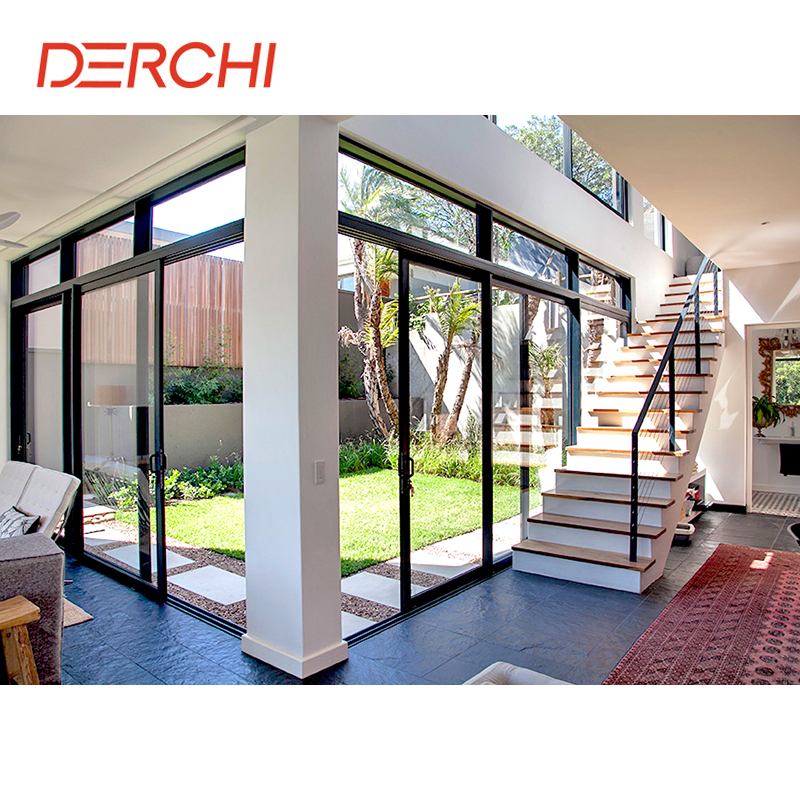 Heavy-Duty Commercial Modern Energy Efficient Office Door External Glass Slide Large Sliding Patio Doors and Windows for Home