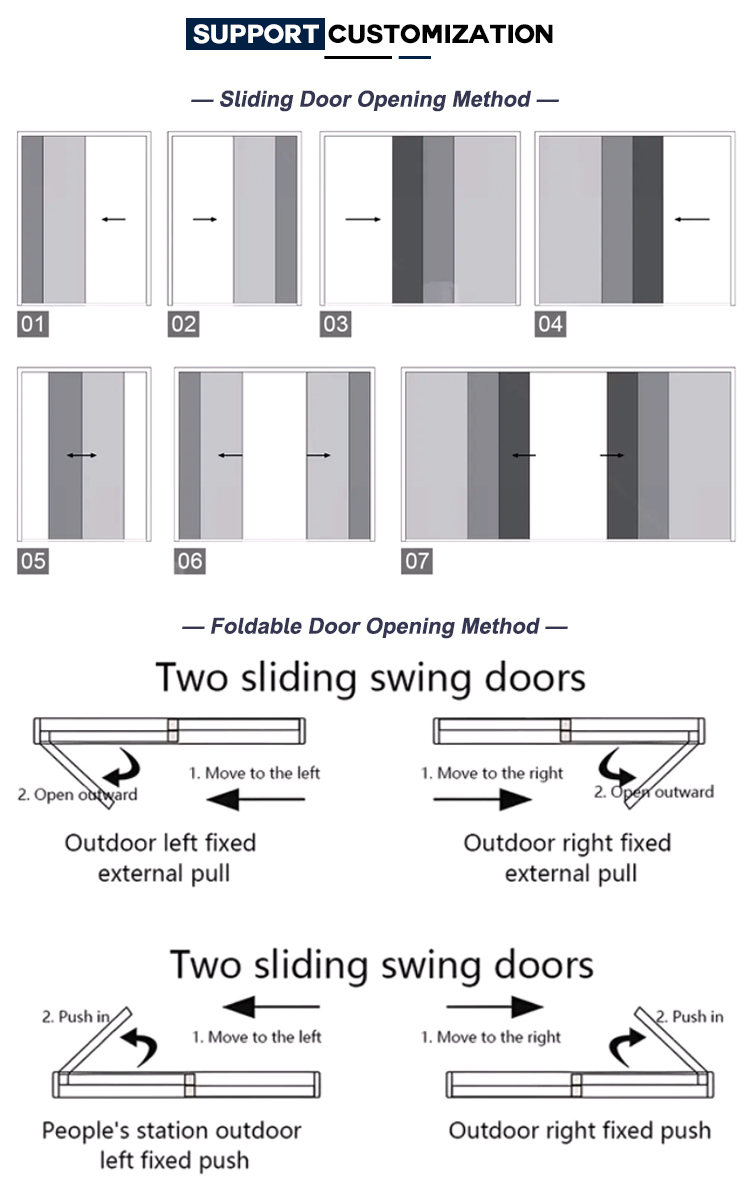 Aluminum Alloy Double Glazing Glass Sliding Doors with Minimalist Design for Interior Kitchen &amp; Bathroom