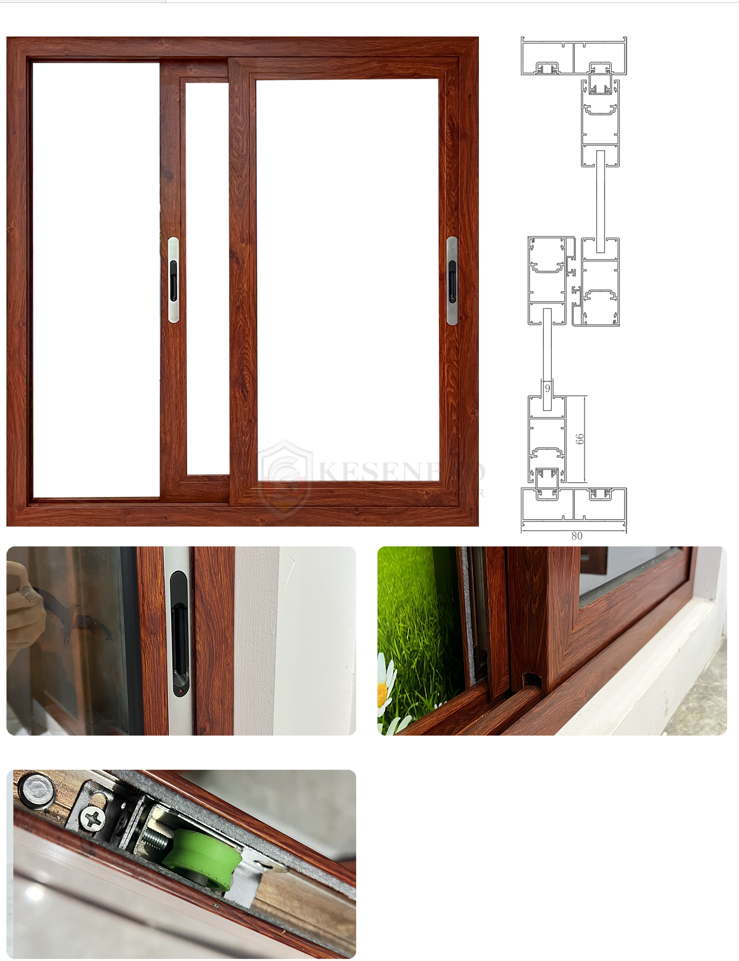 98 Series Three Tracks Sliding Window