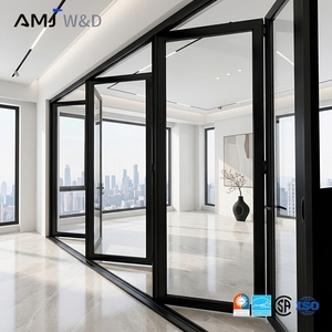 Factory Exterior Thermal Break Bi-Fold Accordion Aluminum Glass Patio Bi Folding Doors Accordion Door