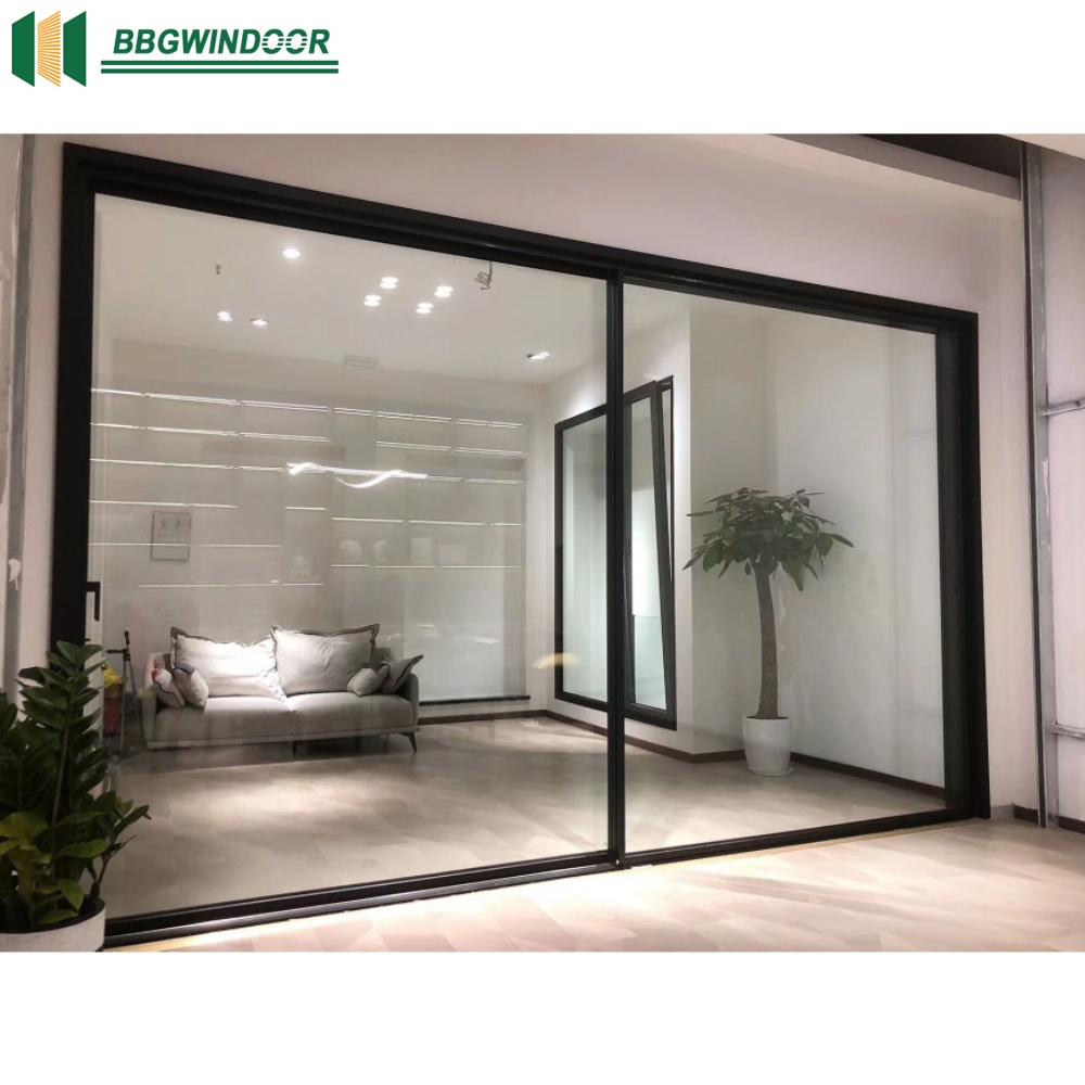 Lukliving Customized Certified Thermal Break Aluminium Clad Wood Patio Sliding Door Double Glazed Lift and Sliding Door