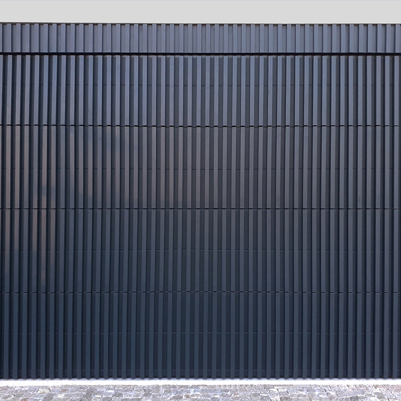 Custom Modern Automatic Overhead Aluminum Invisible Vertical Slat Grill Fence Garage Door