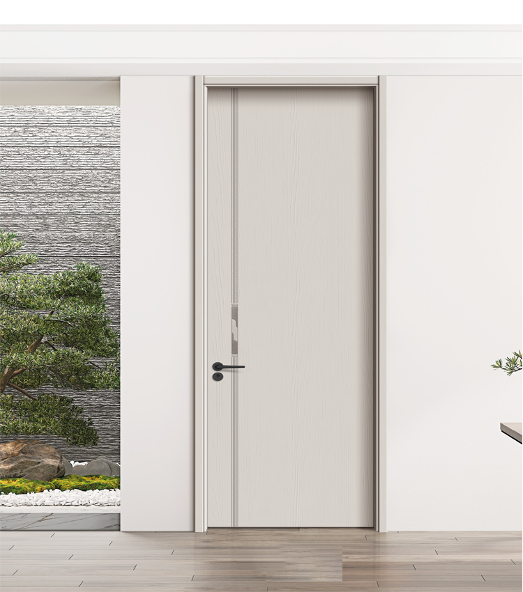 Modern Waterproof Sound-proof Finished Wood Aluminum Door with Nylon Screen for Kitchen Living Room Bedroom Bathroom Interior