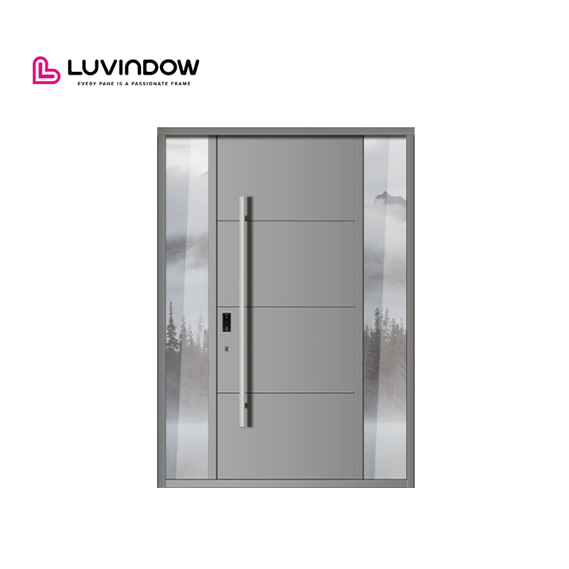 High End Luxury Tempering Glass Outdoor Aluminum Door Entry Residential Doors