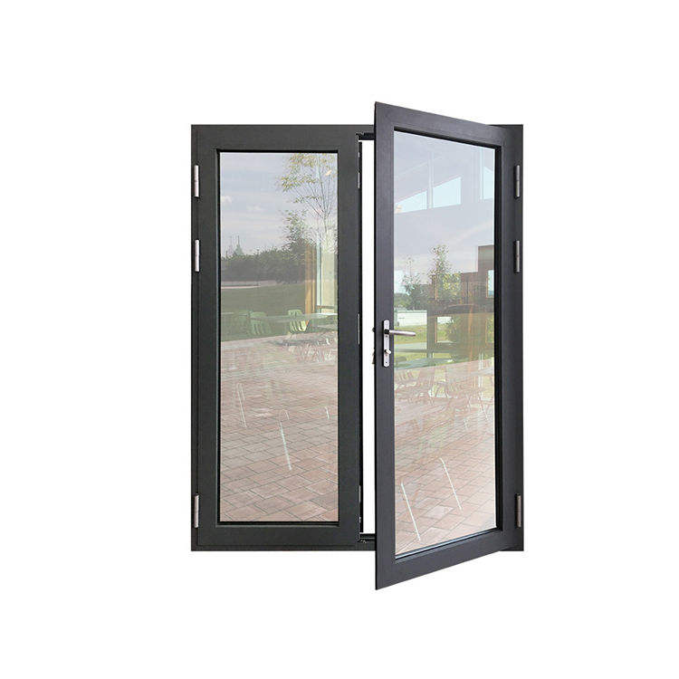 Modern Design Aluminum Double Swing Door Commercial Patio Entrance Doors