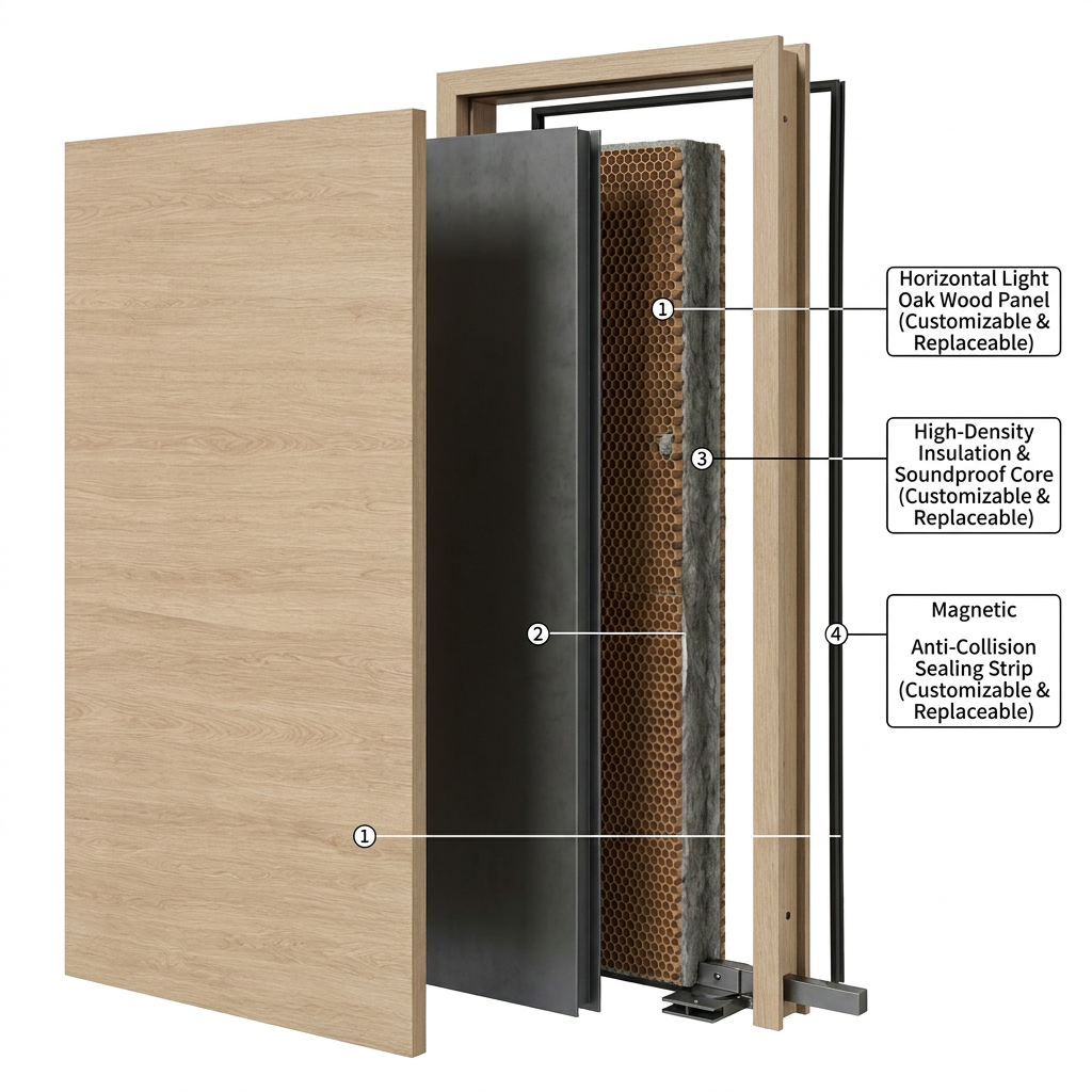 Exterior Doors Aluminum Alloy Minimalist Modern Pivot Wood Grain Villa Apartment Main Entrance Front Entry Hotel Residential