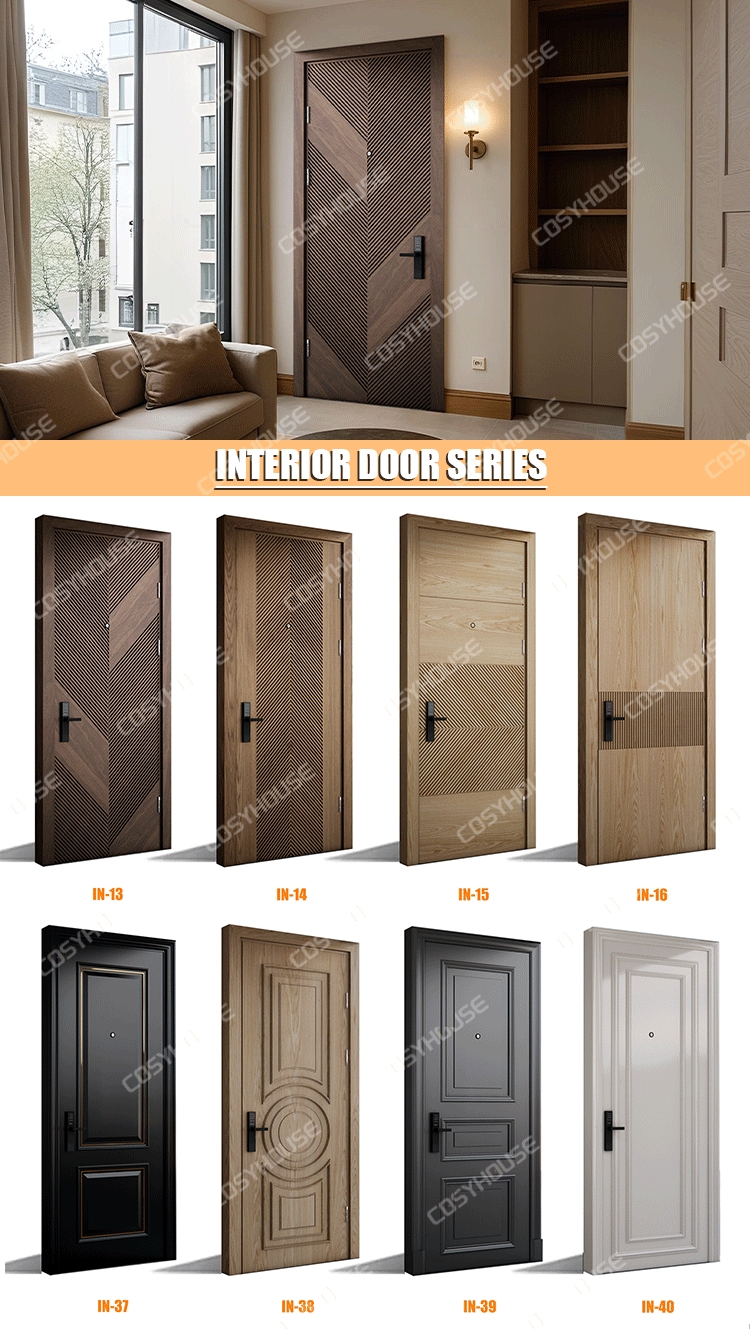 Custom Aluminum Entrance Door Exterior Aluminum Front Door for Villa House Apartment Project