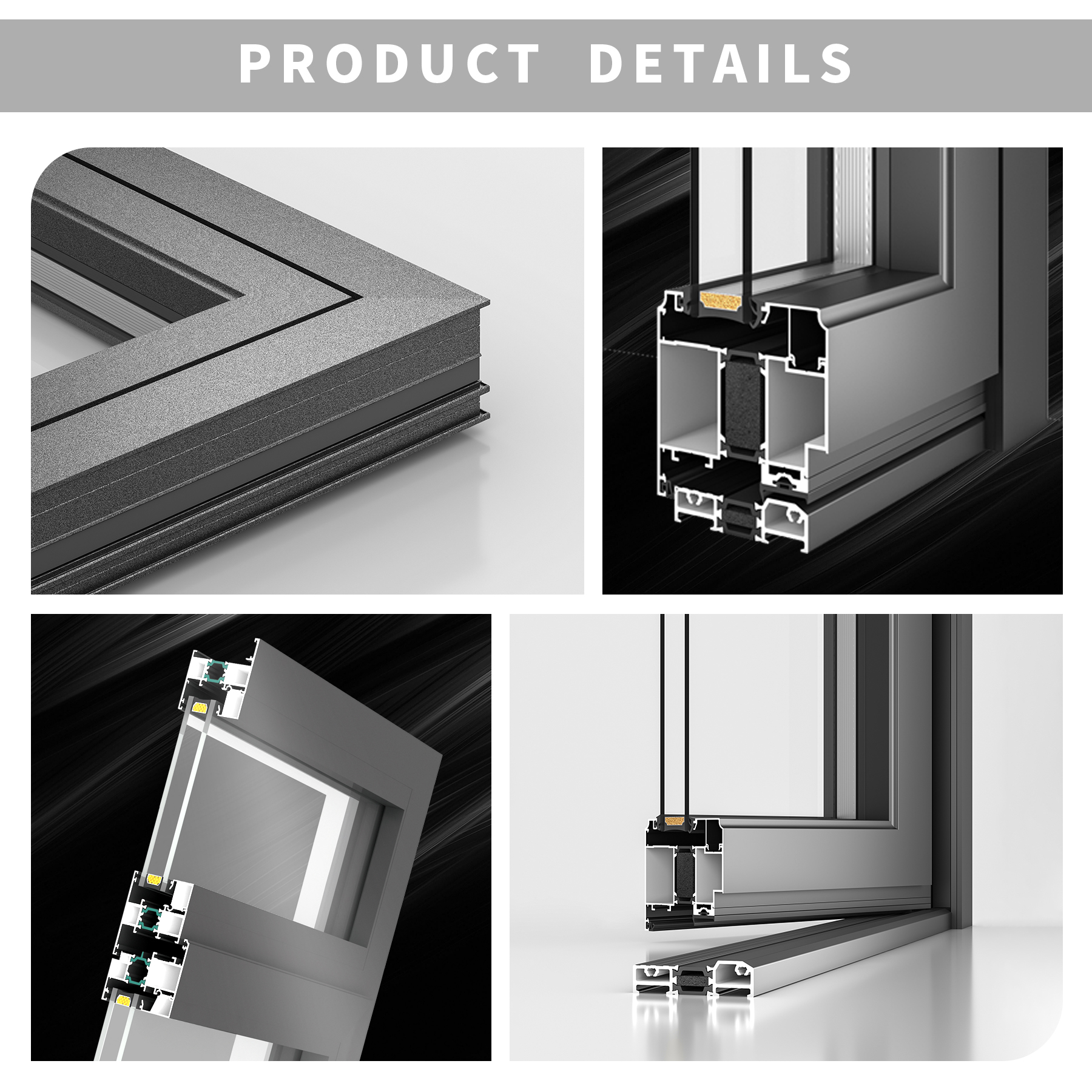 SUNGYE Premium Customizable In/Out Swing with Tilt Function Black Aluminum Entrance Door Double Glazed Glass Modern French Door