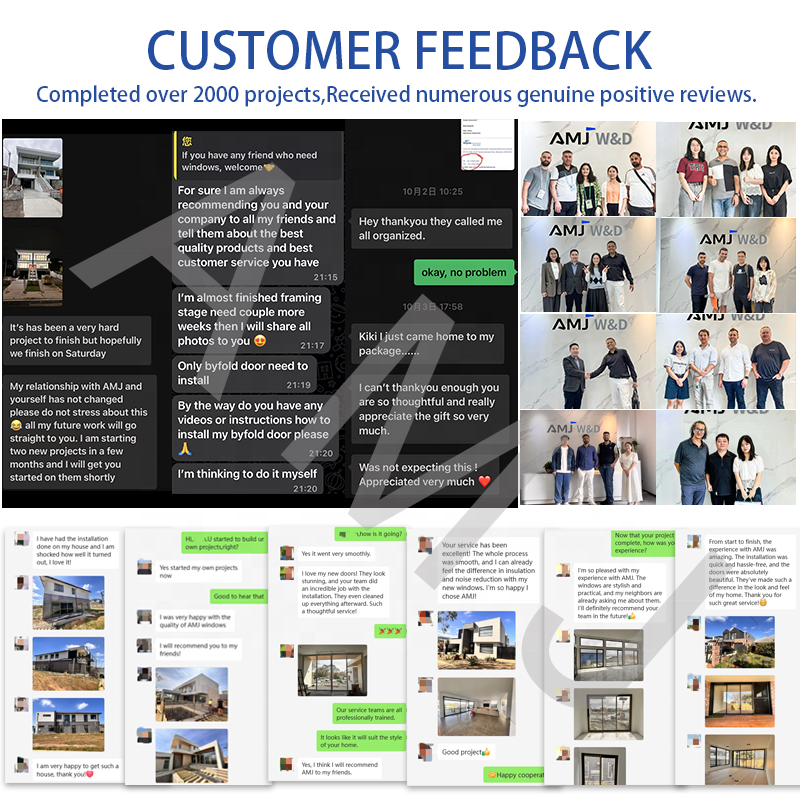 Factory Exterior Thermal Break Bi-Fold Accordion Aluminum Glass Patio Bi Folding Doors Accordion Door