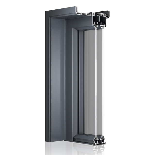 Brief Design Ultra Narrow Edge Single Glass Aluminium Smooth Sliding Door Kitchen Sliding Door