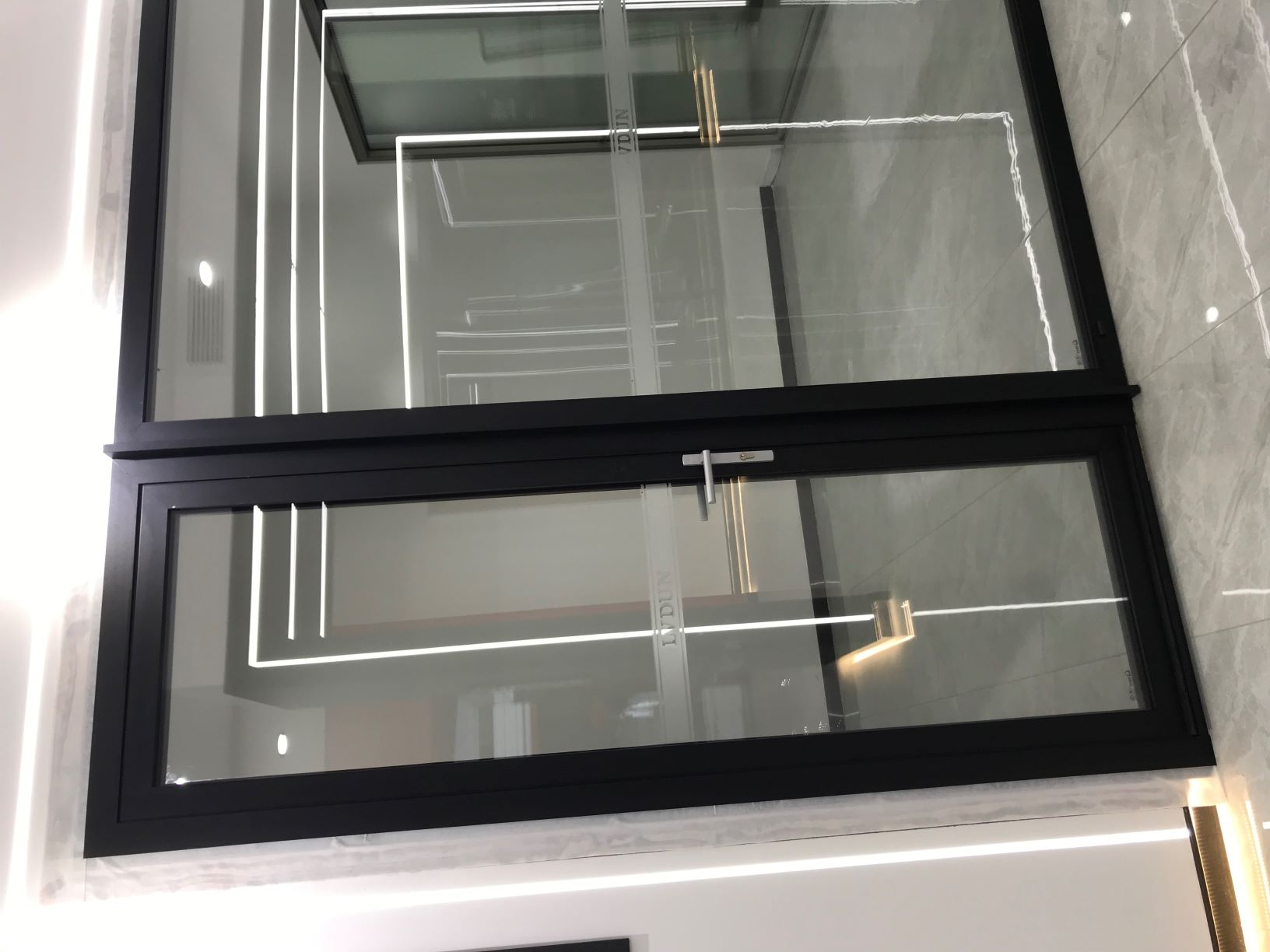 LEDOW Modern 72*90inch French Door Aluminium Hinged Fiberglass Screen Netting Waterproof North America Markets Front Entry Door