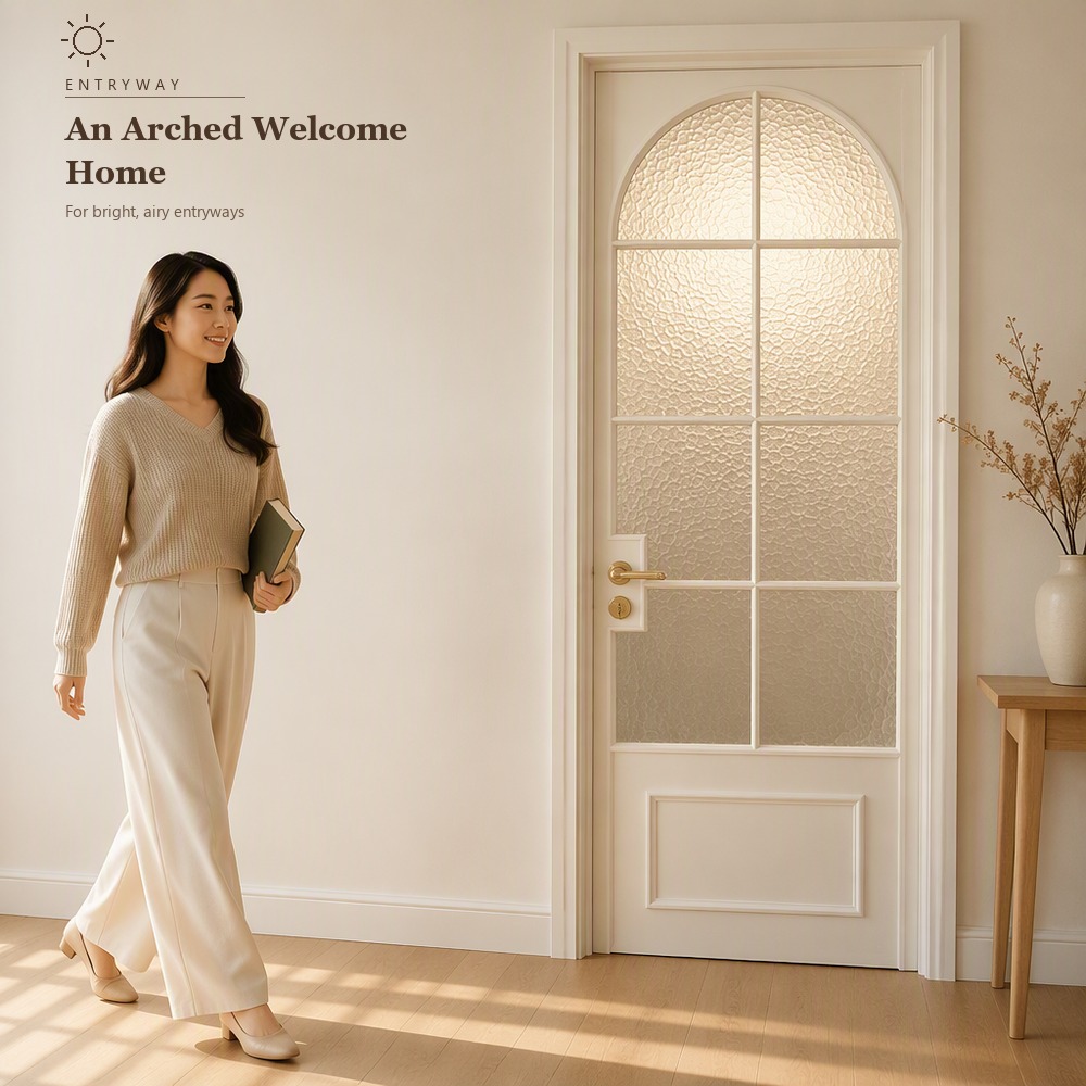 Custom Modern Aluminum Alloy Frosted Tempered Glass Finished Interior Door Waterproof Slab Bedroom Bathroom Apartment Hotel