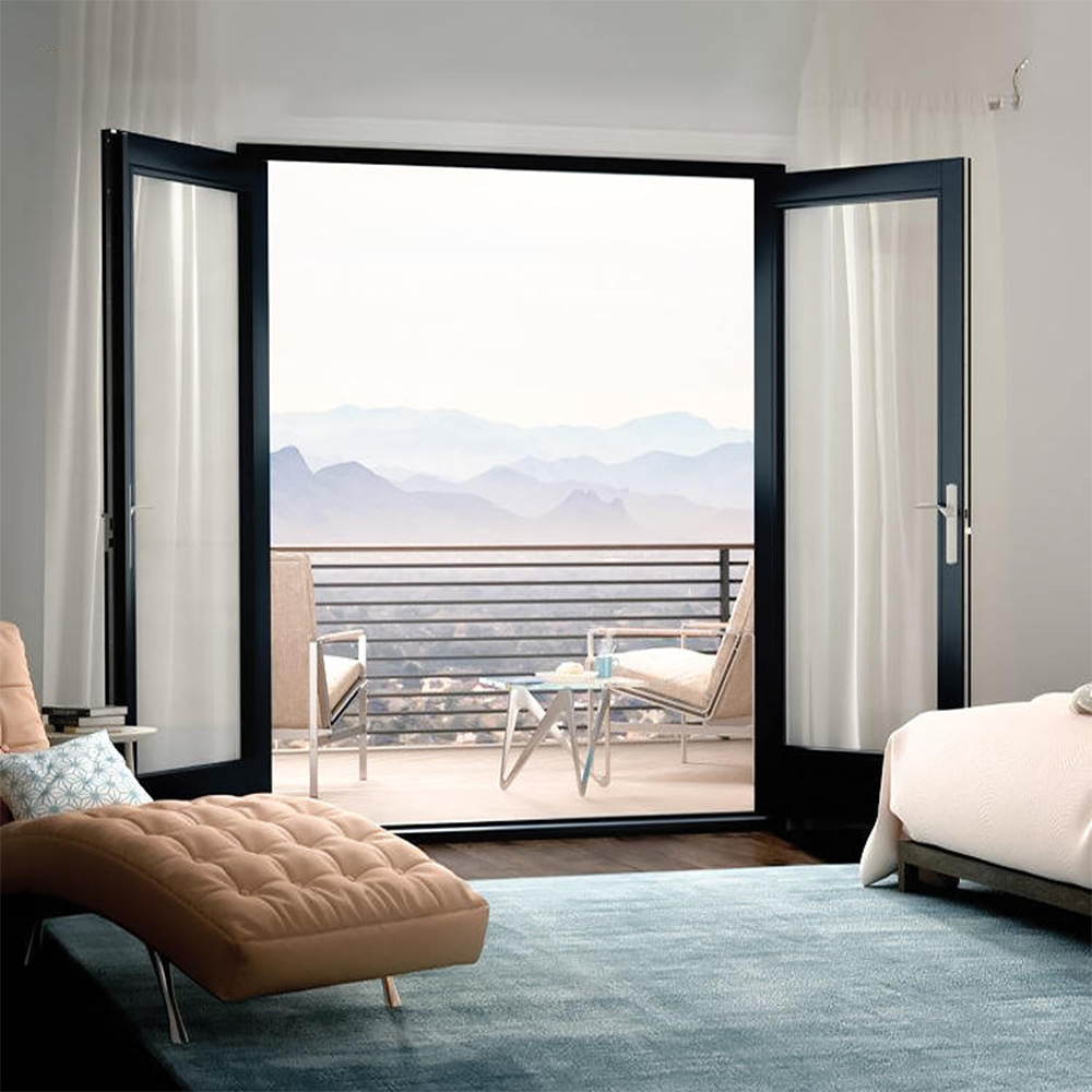 Modern Design Aluminum Double Swing Door Commercial Patio Entrance Doors