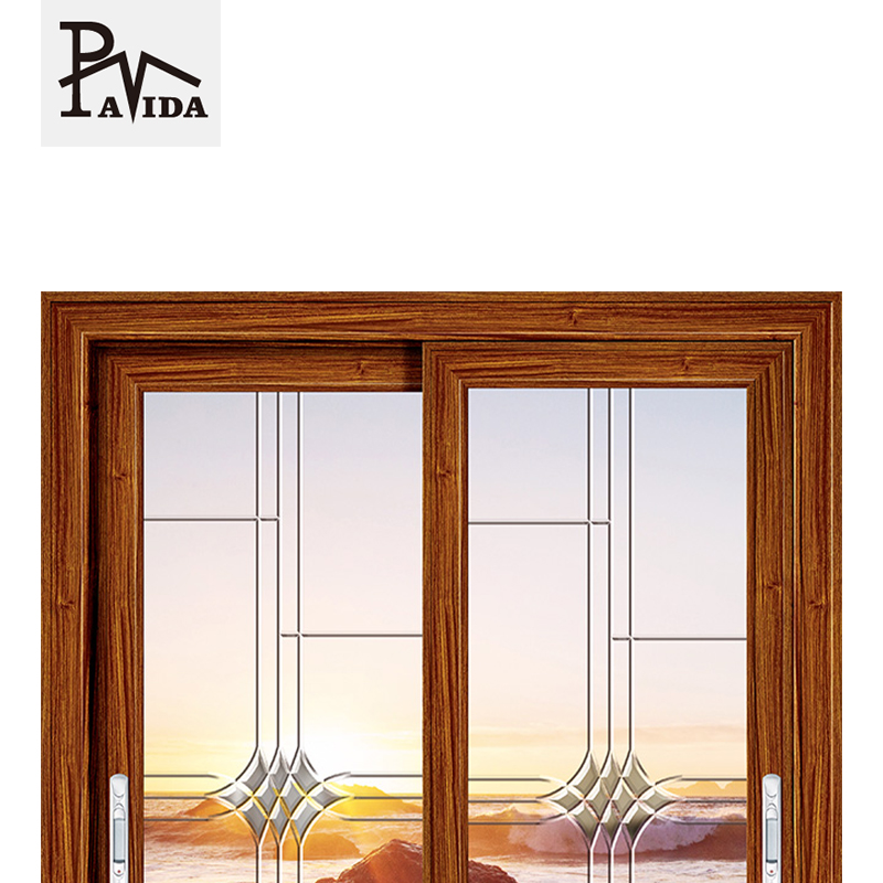 Glass Prints Aluminum Interior Sliding Pocket Doors for Living Room/kitchen /bathroom