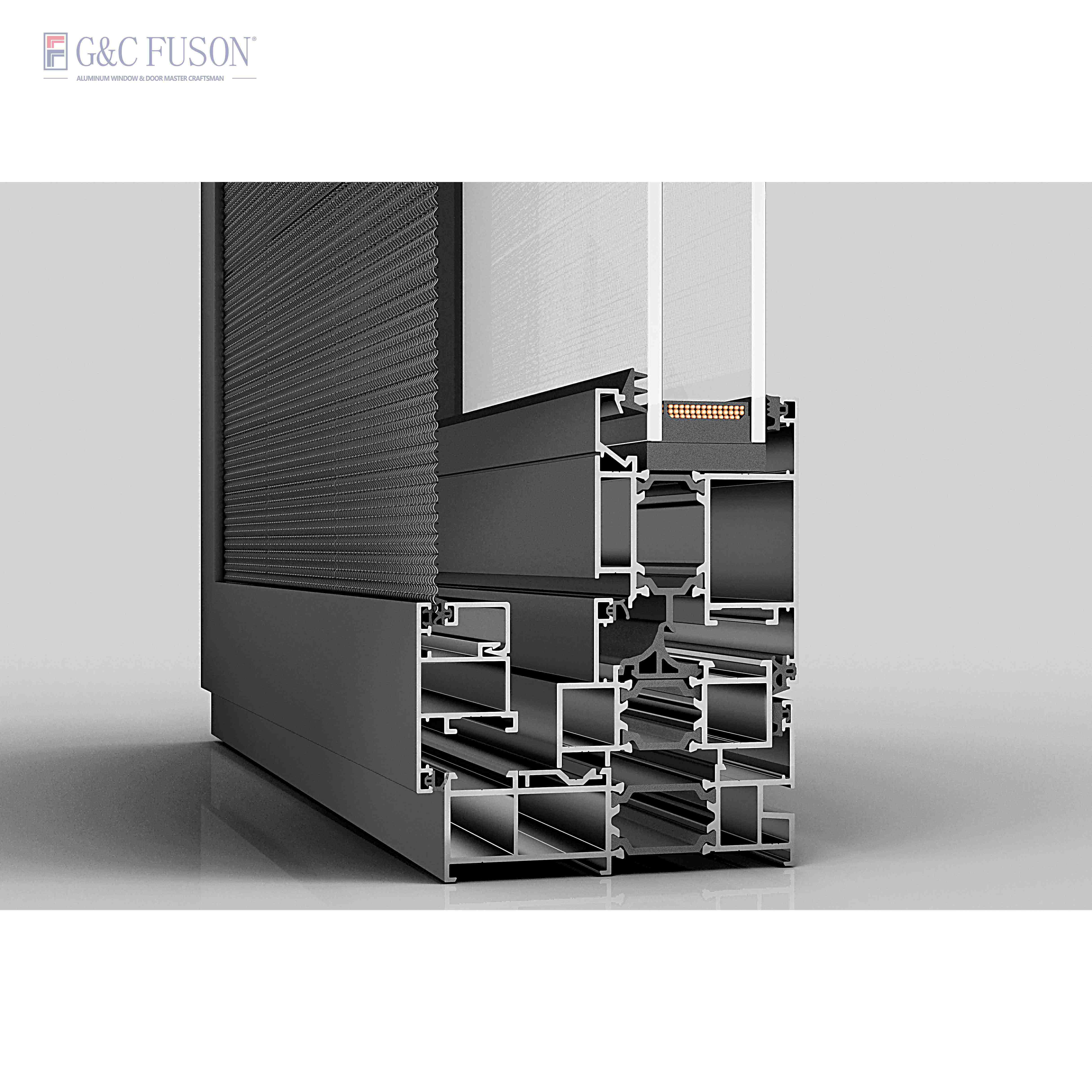 Fuson 2023 High Quality and Best Price Sound Proof Aluminium Windows Bifold Glass Aluminium Doors and Window