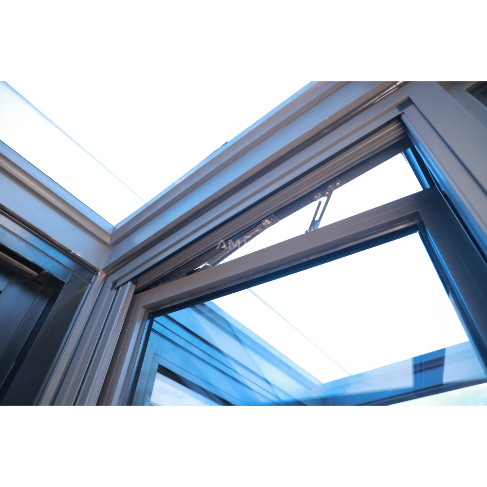 Factory Customized Double Glazed Simple Design Aluminum Ultra Narrow Frame Balcony Window Aluminum Frame Casement House windows