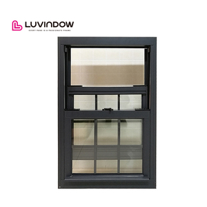 Australia Aluminum Top Sash Low E Glass Single Moser Top Anderson Double European Style Single Hung White Color Slide Window