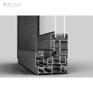 Fuson American Nfrc Certification Hurricane Proof Impact Aluminium Frame Doors and Windows