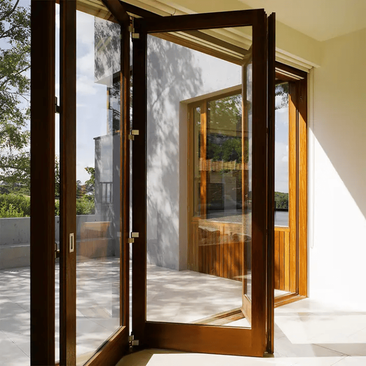 Cheap Thermal Insulated Anti rust Aluminum Folding Door for Holiday Cottage, Office Lounge, Coffee Shop