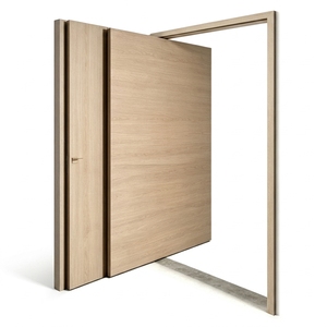 Exterior Doors Aluminum Alloy Minimalist Modern Pivot Wood Grain Villa Apartment Main Entrance Front Entry Hotel Residential