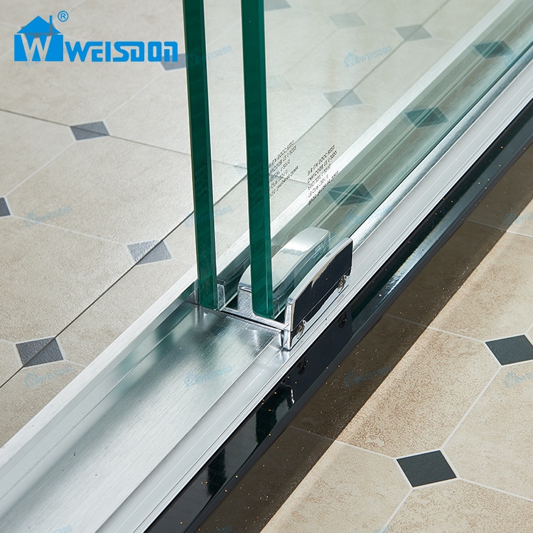 OEM ODM Chrome Brushed Nickel 5+5mm Laminated Tempered Glass Hotel Aluminum Alloy Framed Double Sliding Shower Door