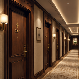 Customized Aluminum-Wood Armored Interior Door High Security Thermal Insulation for Luxury Villa and Hotel