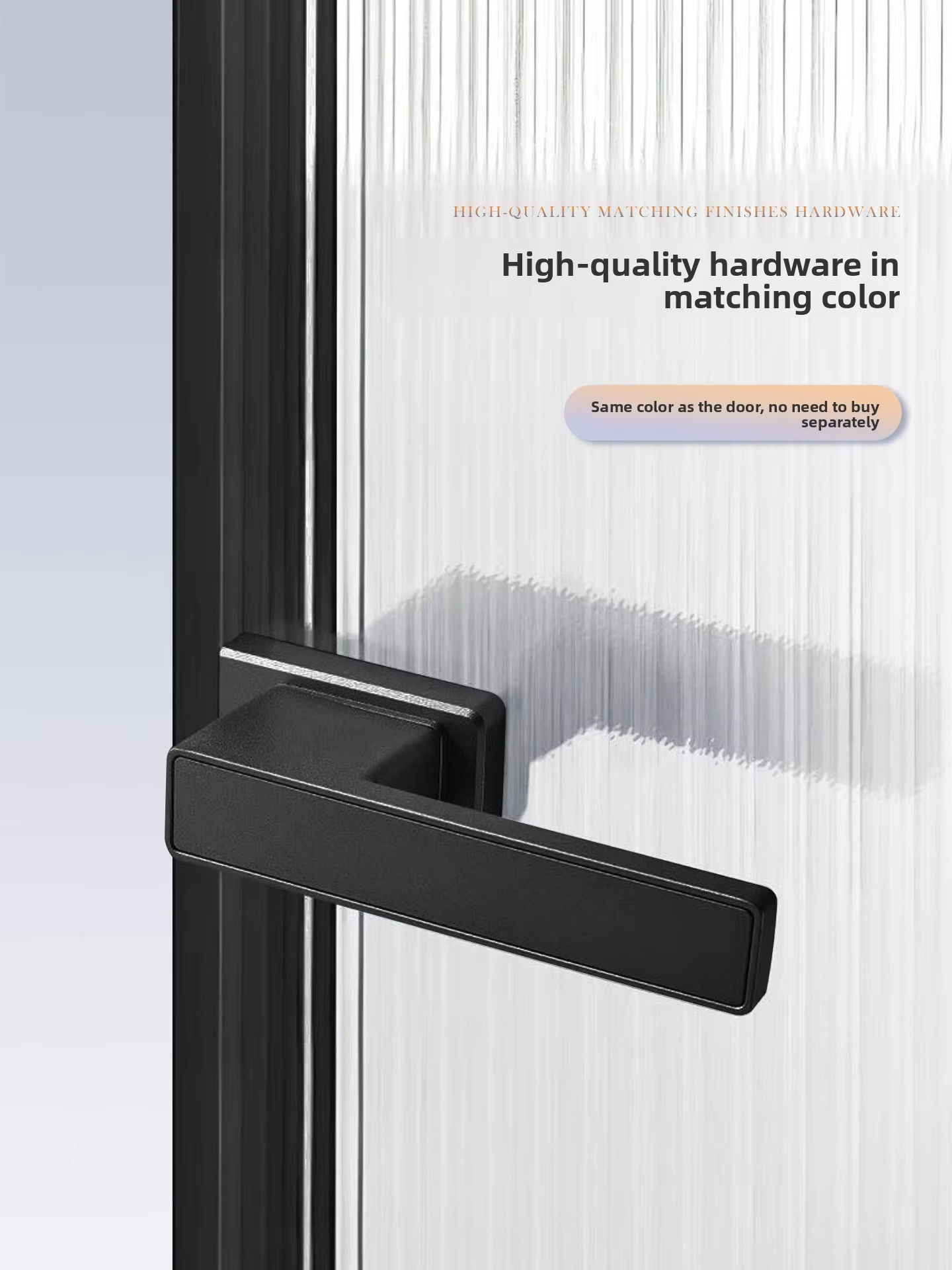 Modern Minimalist Aluminium Alloy Door with Double-layer Tempered Glass Narrow Frame Custom Size for Kitchen Bathroom &amp; Balcony