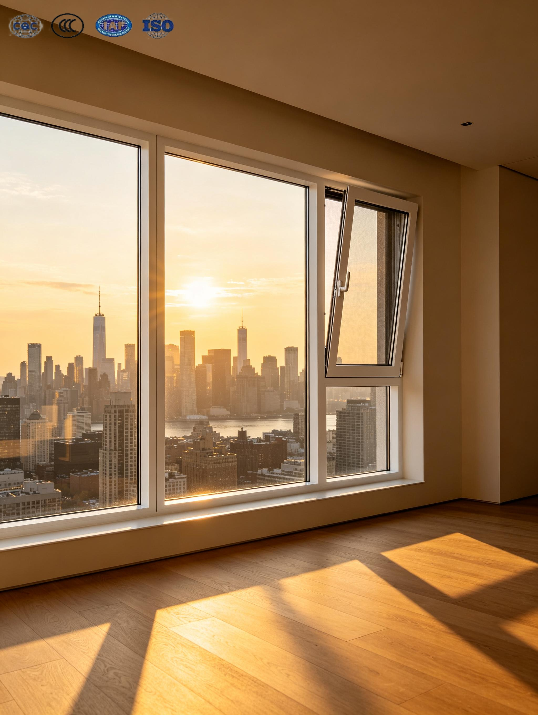 Thermal Break Aluminum Casement Tilt and Turn Window Double/Triple Glazed Low-E Glass Narrow Frame Residential Villa Window