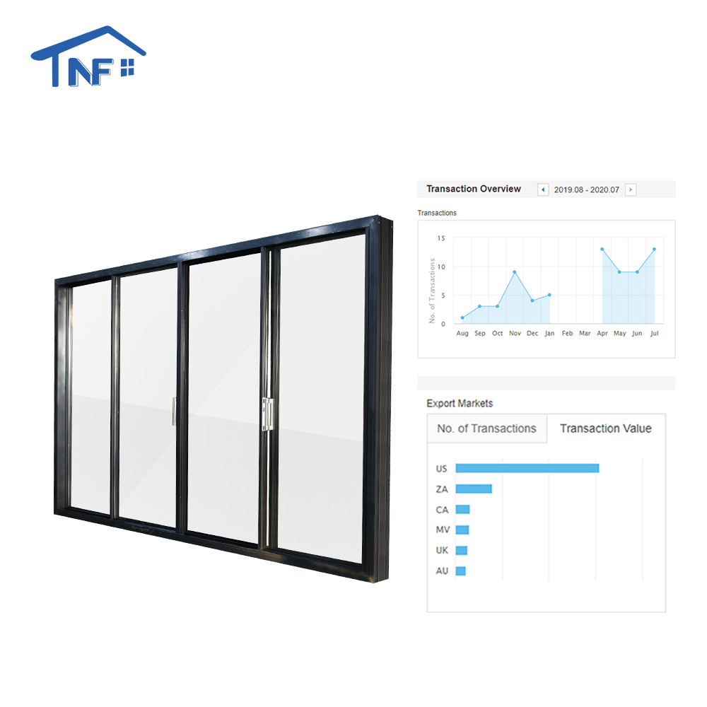 Aluminium Alloy Sliding Door Modern Design By Foshan NF