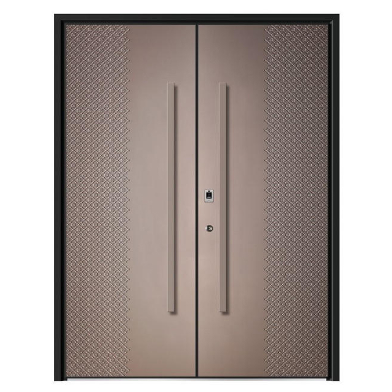 Luxury Design Hot Sale Premium Security Front Door Main Stainless Steel Security Doors Aluminum Home Double Doors