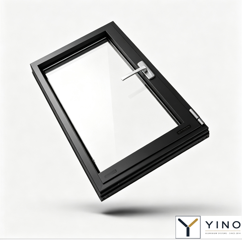 Energy-Efficient Aluminum Double Tempered Glass Impact Glass American Crank Casement Window