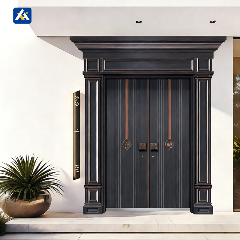High Quality Aluminium Front Entry Modern Residential Security Entrance Doors for Sale