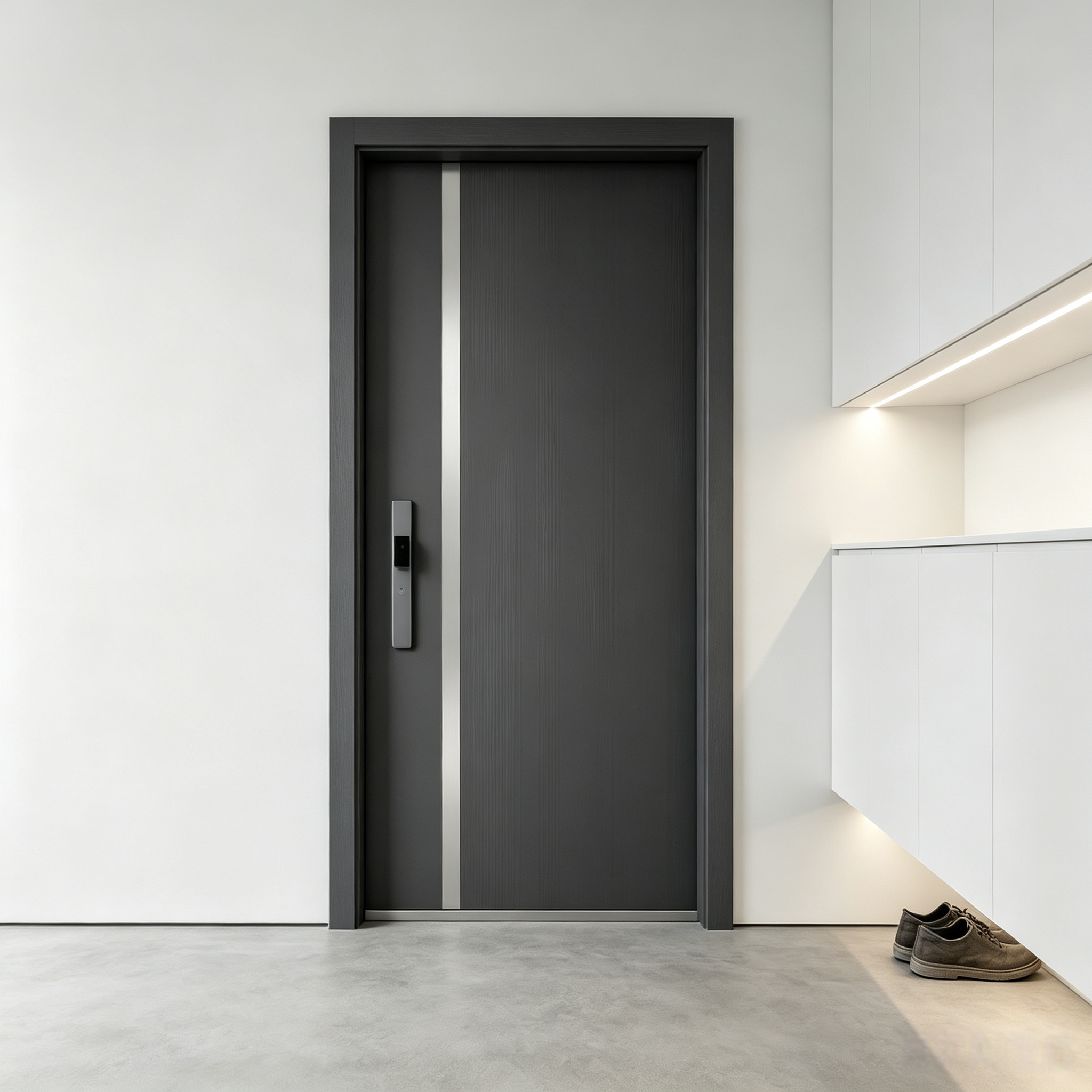 Modern Aluminum Villa Front Door Security Bulletproof Swing Entry Exterior Insulated Glass Steel Frame Design
