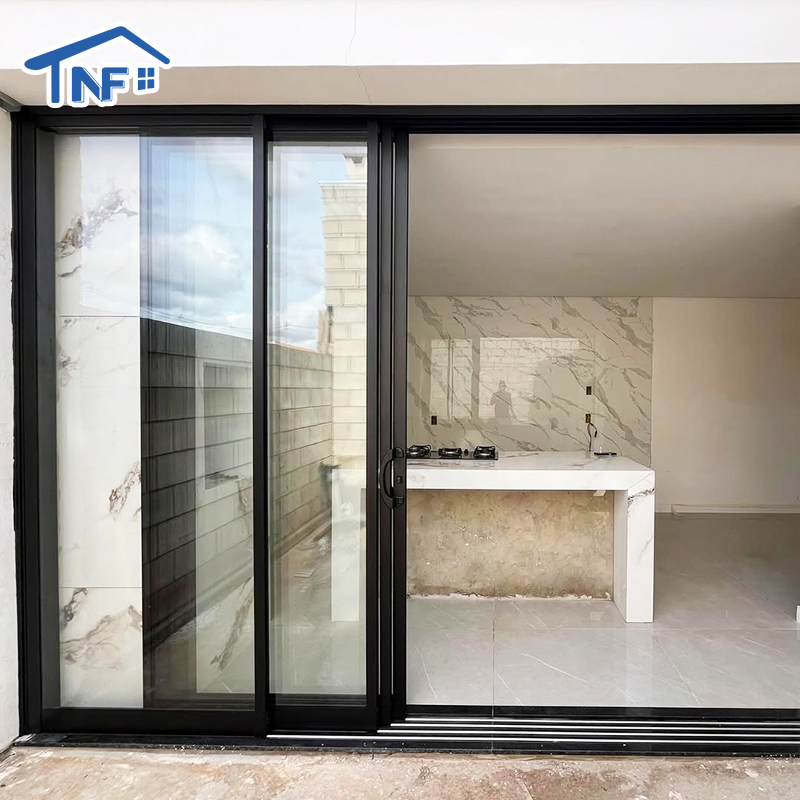 Custom Large Opening Panoramic Hurricane Impact Multi-Panel Aluminum Stacker Double Glazed Sliding Glass Doors with Fly Screen