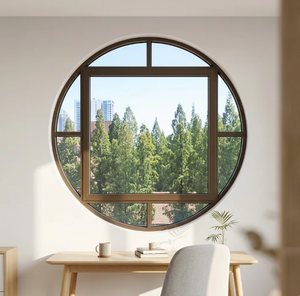 Hurricane Proof Aluminum Glass Arch Grille Grids Windows Interior Aluminum windows Villa Round Triangular Glazed Special Window